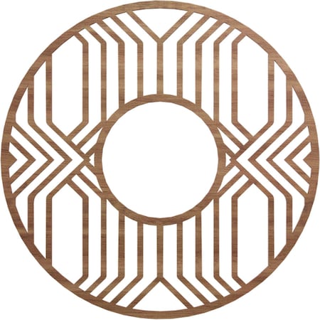 Ekena Millwork Empire Wood Fretwork Pierced Ceiling Medallion, Walnut, 26"OD x 9 1/2"ID x 3/8"T CMWP26X26X0375EPWA